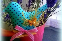 Ptáček na kolíčku plněný levandulí