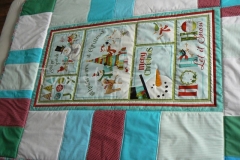 Deka zimní se sněhulákem