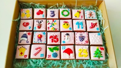 Perníkový adventní kalendář pro Malvínku