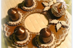 Adventní perníkový věnec na stůl