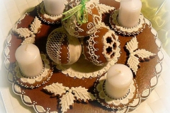 Adventní perníkový věnec na stůl