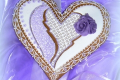 Perníkové svatební srdce