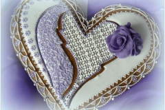 Perníkové svatební srdce