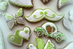 Perníčky na svatbu zelené