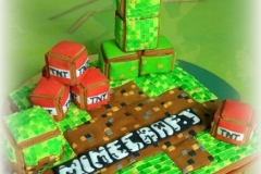 Minecraft z perníku pro oslavence