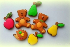 Perníčky na přání medvídci a ovoce