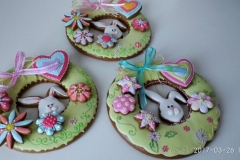 Perníkové věnce se zajíčkem