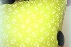 Polštářek s kočičkou - zelený