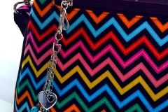 Kabelka - kombinace s koženkou- chevron