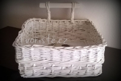 Košíček bílý s uchem